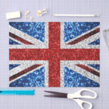 Blaue Glitzern unter der Flagge des Vereinigten Kö
