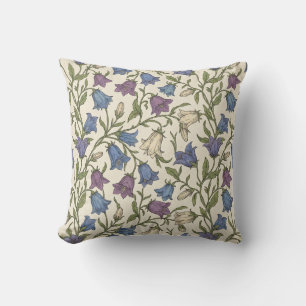Blaue Glockenblumen-Muster - Ästhetische botanisch Kissen