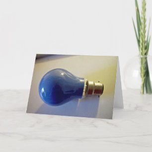 Blaue Glühbirne mit Bajonettvorbau Karte