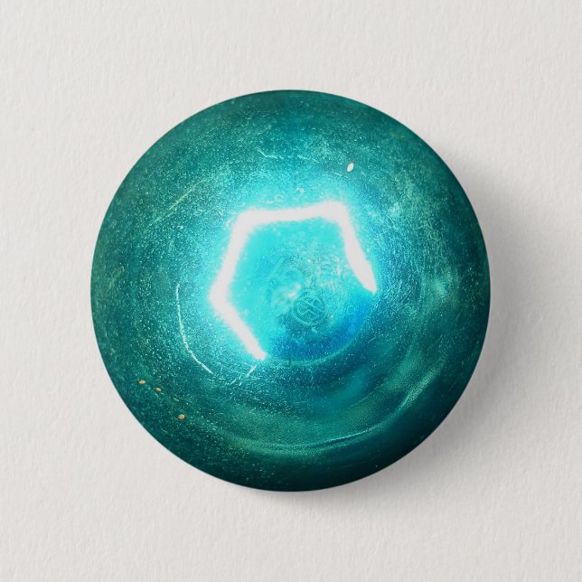 Blaue Glühlampe Button (Vorderseite)