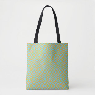 Blaue Gold-Diamant-Muster Tasche
