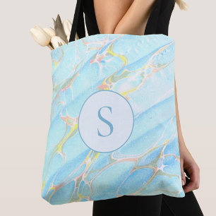 Blaue Gold gedruckte Marmor-Optik mit individuelle Tasche