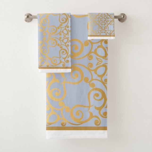BLAUE GOLD HAMPTONS STYLE BADEZIMMER TOWEL SET (Insitu)
