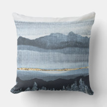 Blaue Gold Landschaft Gewebe Texturierte Pilze