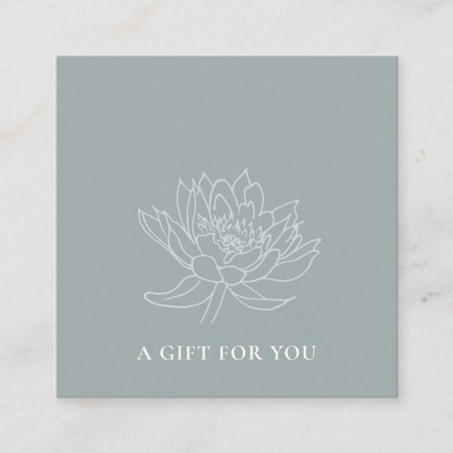BLAUE GOLD LOTUS FLORAL GIFT ZERTIFIKAT (Vorderseite)