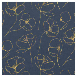Blaue Goldene Elegante Stoffhandwerk-Vorlage Stoff