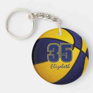 Blaue goldene Kinder Teenager-Team Farben Geschenk Schlüsselanhänger