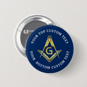 Blaue goldene Masonic-Tasten   Buttone für Freima Button