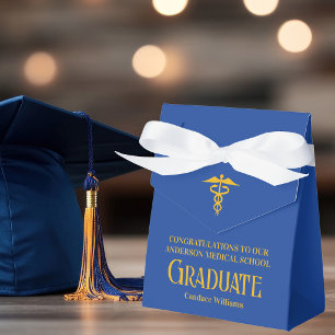 Blaue Goldene Medizinische Abschlussfeier Geschenkschachtel