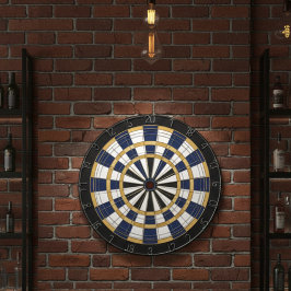 Blaue Goldene Profi-Dartboard-Wandkunst Dartscheibe