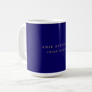 Blaue Goldfarben Professionelles Klassisches Einfa Kaffeetasse