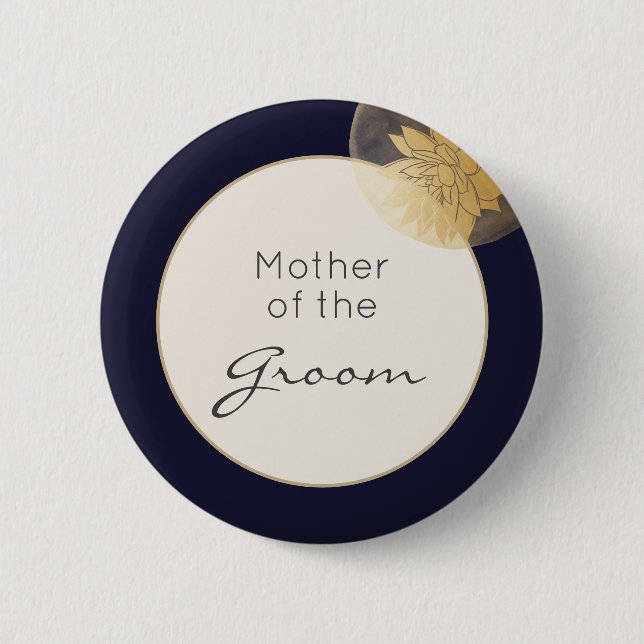 Blaue Goldhochzeit der Marine Button (Vorderseite)