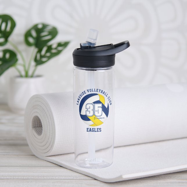 Blaue Goldklassenkollektion Trinkflasche (Yoga)