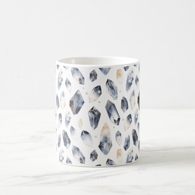 Blaue Goldkristalle Kaffeetasse (Mittel)