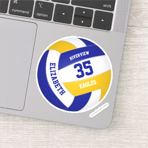 Blaue Goldmannschaft - Jungs-Volleyball Aufkleber