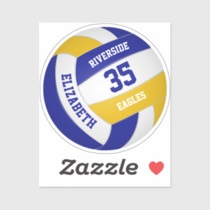 Blaue Goldmannschaft - Jungs-Volleyball Aufkleber