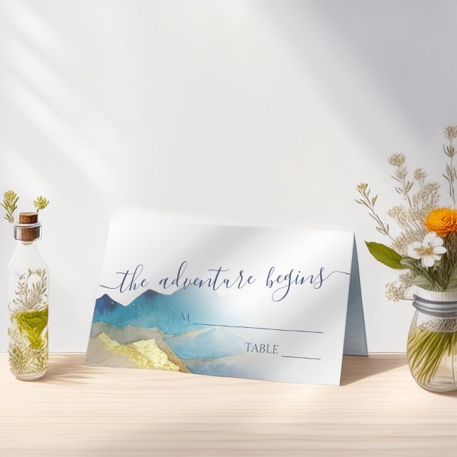 Blaue Goldmedaille Hochzeit im Freien Platzkarte (Von Creator hochgeladen)
