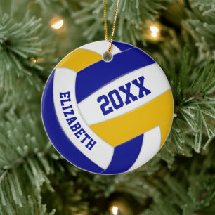 Blaue Goldmedaille - Mädchen - Jungen Sportvolleyb Keramik Ornament