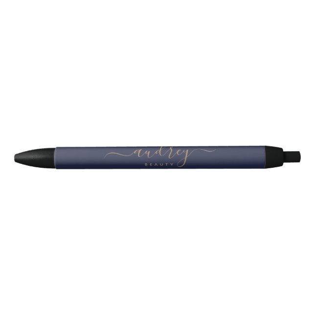 Blaue Goldsignatur der Marine Kugelschreiber (Vorderseite)
