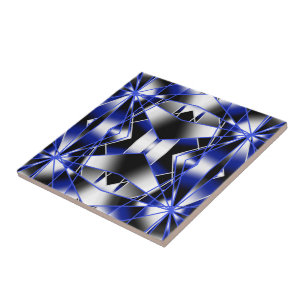 Blaue Gradient gefüllte mechanische Zeichnung Mosa Fliese