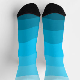 Blaue Gradientechnik Socken