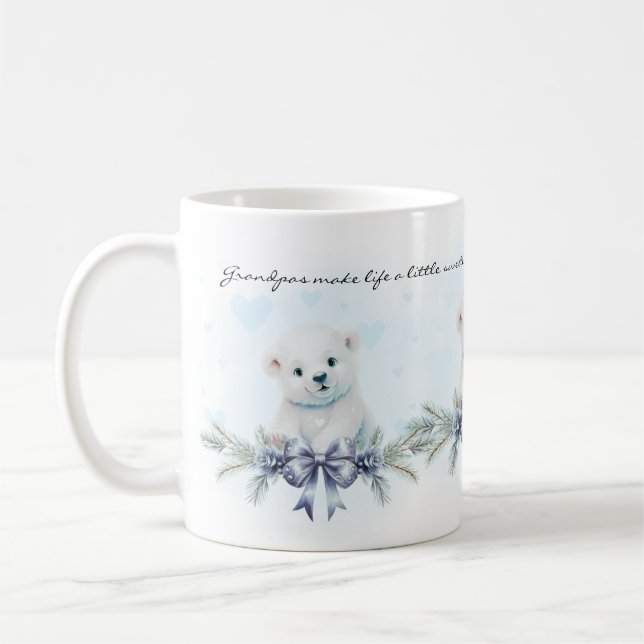 Blaue Grandpas machen Leben süßer Schwangerschaft  Kaffeetasse (Links)