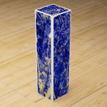 Blaue Granit, blauer Marmor, blauer Stein Wein-Geschenkverpackung<br><div class="desc">Schönes abstrakt-blaues und weißes Marmor/Granit-Muster.</div>