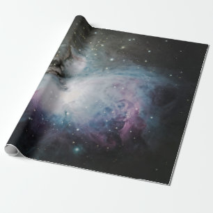 Blaue, graue und lila Nebel Geschenkpapier