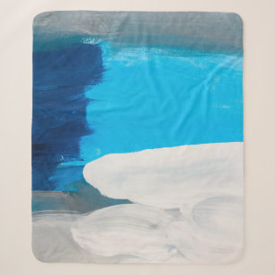 Blaue, graue und weiße abstrakte Kunstmalerei Hint Sherpadecke