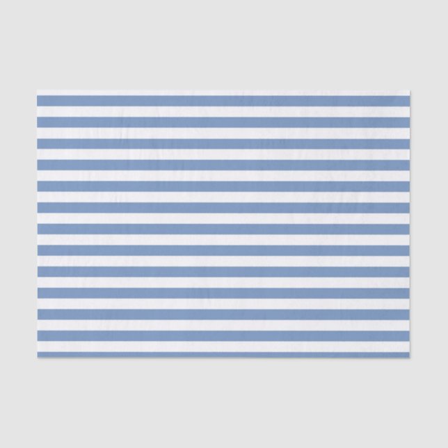 Blaue/graue und weiße Streifen Seidenpapier (Vorderseite)