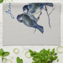 Blaue graue Vögel Eleganter Individuelle Name