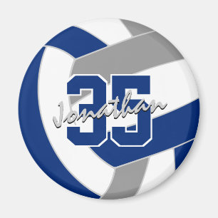 blaue graue Volleyball-Mannschaftsfarben Geschenke Magnet