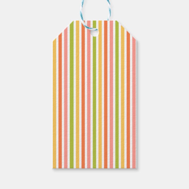 BLAUE GREEN ORANGE YELLOW STRIPES GESCHENKANHÄNGER (Vorderseite)