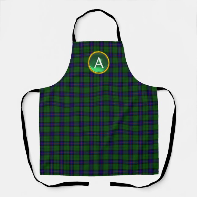 BLAUE GREEN SCOTT ARMSTRONG TARTAN GEM MONOGRAMM SCHÜRZE (Vorderseite)