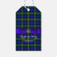 BLAUE GREEN SCOTTISH TARTAN MIT CHRISTMAS BOWS