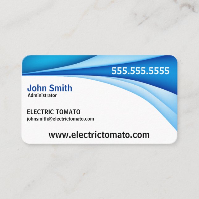 Blaue Grenzdekorative Visitenkarte (Vorderseite)