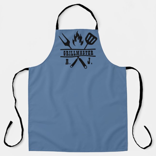 Blaue Grillmaster-BBQ-Schürze Schürze (Vorderseite)