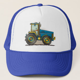Blaue große Traktor-Hüte Truckerkappe