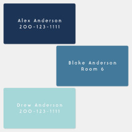 Blaue, große wasserdichte, klebrige Kid's Labels Etiketten