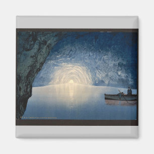 Blaue Grotte, Capri, Insel von, Vintages Foto Magnet