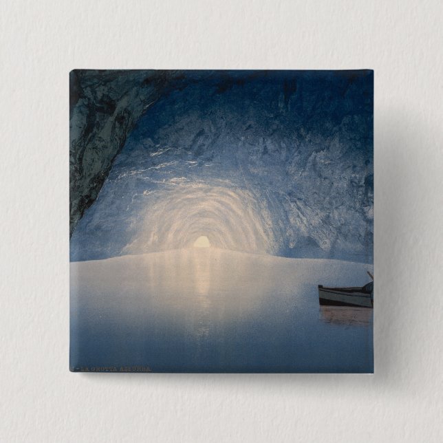 Blaue Grotte, Insel von Capri, Kampanien, Italien Button (Vorderseite)