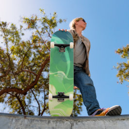 Blaue Grüne Abstrakte Ozeane Skateboard