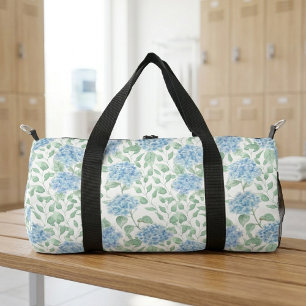 Blaue Grüne Aquarell-Wildblume Duffle Bag