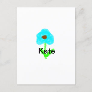Blaue grüne Aquarellfarbe fügt dem Text einen eige Postkarte