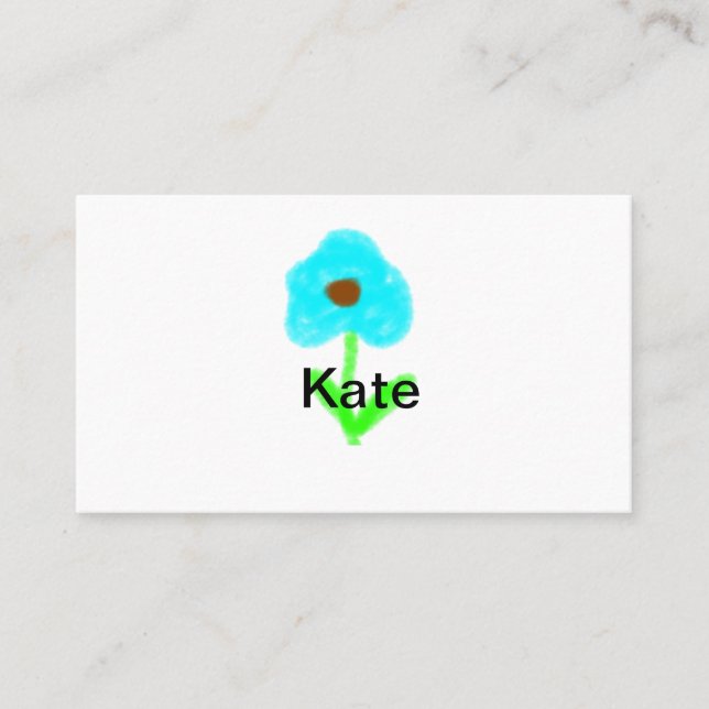Blaue grüne Aquarellfarbe fügt dem Text einen eige Telefonnummerkarte (Vorderseite)