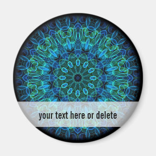 Blaue Grüne Gemeine Kaleidoskop Magnet