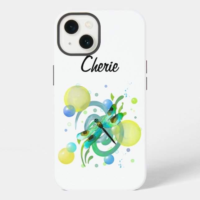Blaue Grüne Libellen iPhone Hülle (Rückseite)