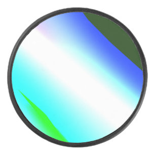 Blaue grüne Regenbogenfarben abstrakte Textur Eishockey Puck