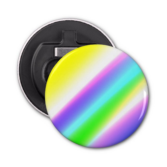 Blaue grüne Regenbogenfarben abstrakte Textur Flaschenöffner (Vorderseite)