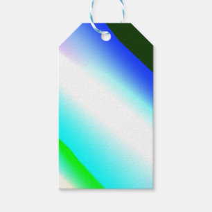 Blaue grüne Regenbogenfarben abstrakte Textur Geschenkanhänger